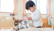 登園、自由あそび